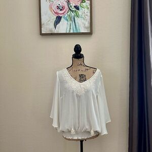 Gorgeous Cream Blouse - Large